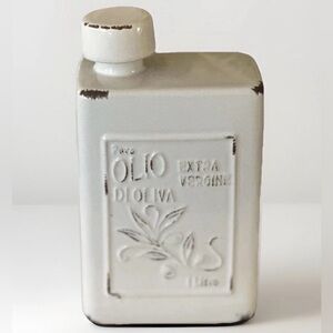 Pottery Barn distressed Country Farmhouse Olive Oil Ceramic Cruet